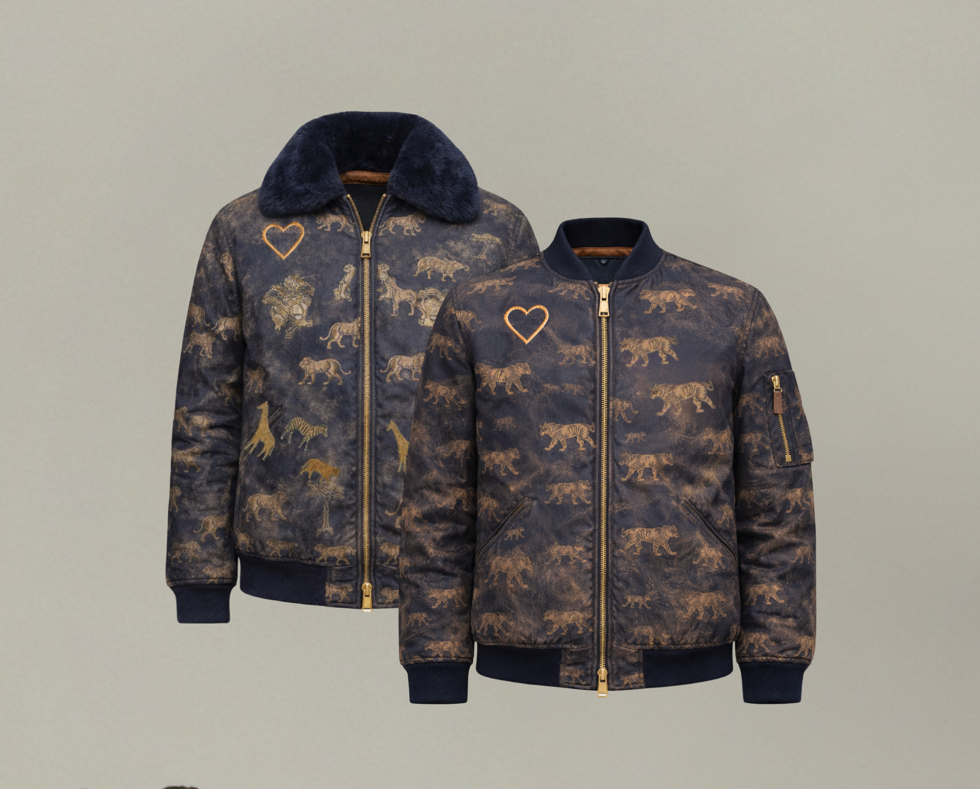 THE ALL-YEAR BOMBER (NAVY /OLIVE)