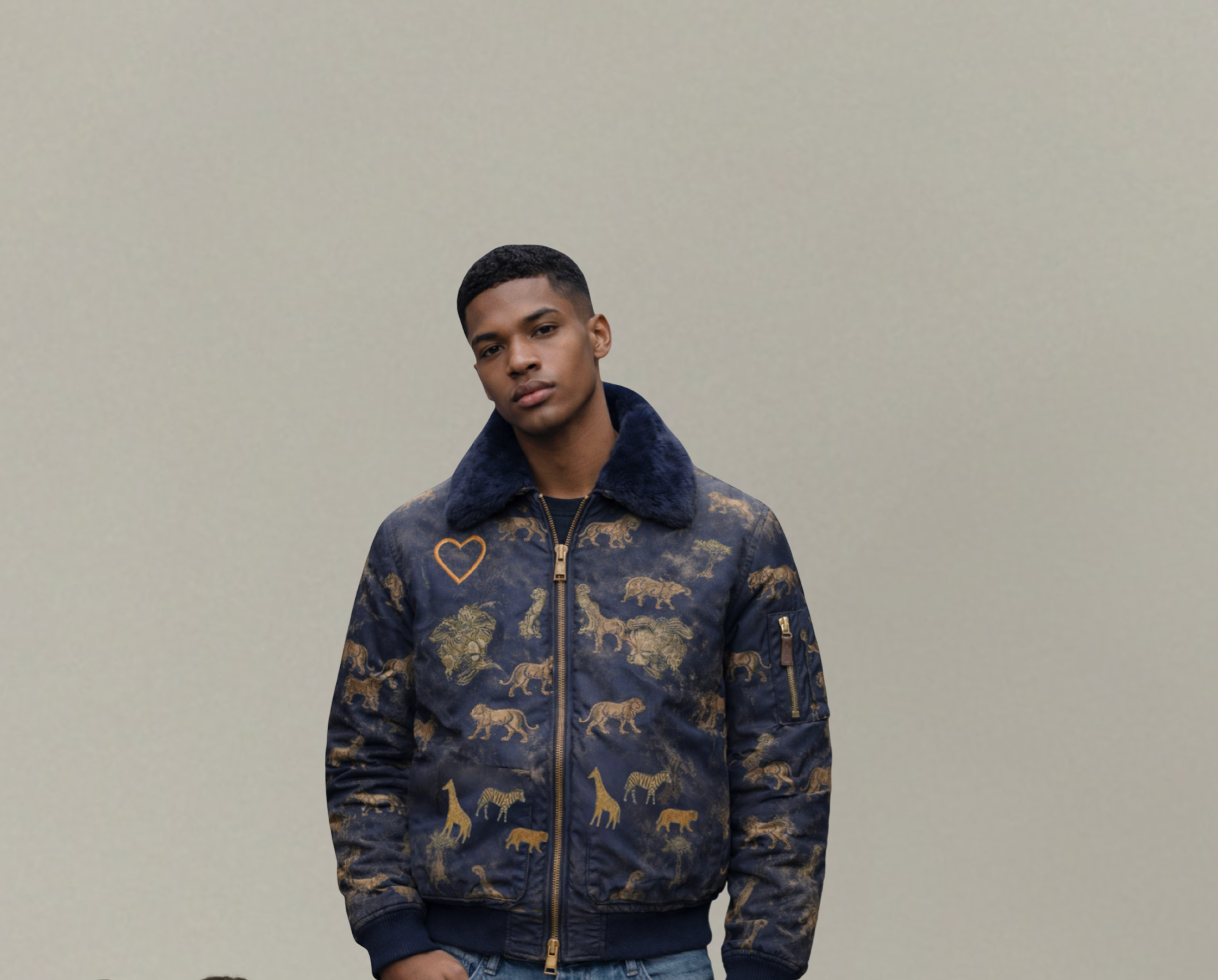 THE ALL-YEAR BOMBER (NAVY /OLIVE)